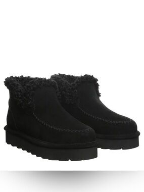 BearPaw Women’s Black Maeve Platform Lo Boot